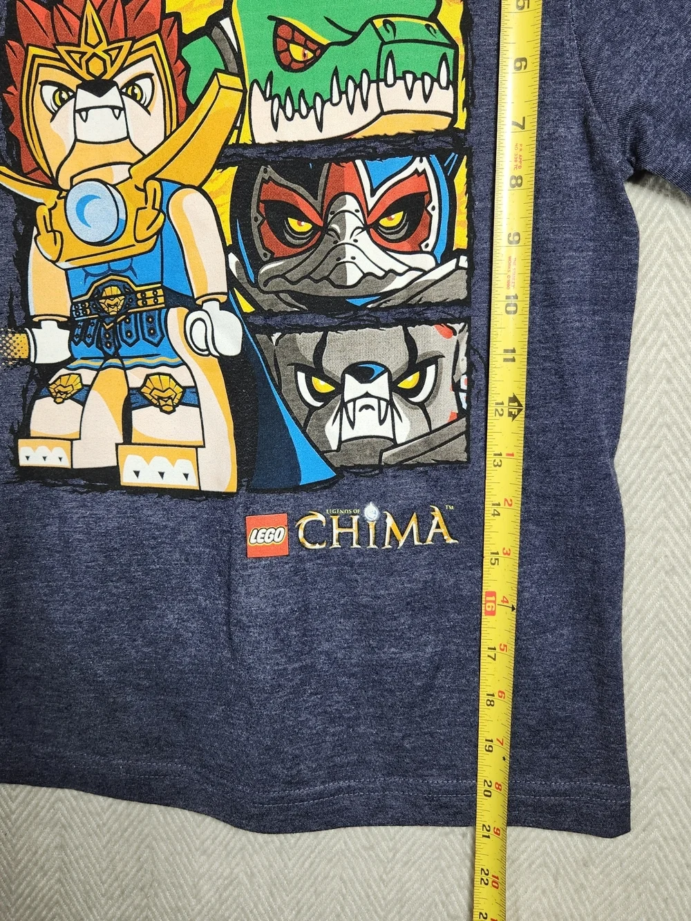 LEGO Chima Navy Blue Graphic Tee Kids XS Colorful Character Print